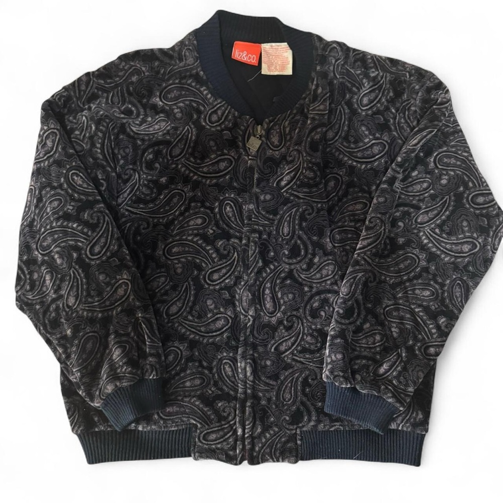 Liz & Co Paisley Bomber Jacket
